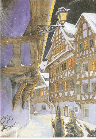 Saint Nicolas, le Hans Trapp et l'âne selon Pat Thiébaut